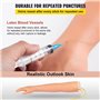 VEVOR Kit Phlébotomie Modèle Bras Pratique de Ponction Veineuse Vaisseaux Sanguins Latex Support pour Injection Intraveineuse Ac