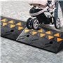 VEVOR Rampe de Seuil Hauteur 11 cm 2PCS Rampes Trottoir Caoutchouc Capacité Charge 15 tonnes Rampe Accès Fauteuil Roulant avec S