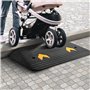 VEVOR Rampe de Seuil Hauteur 7,6 cm Rampe Trottoir Caoutchouc avec 1 Canal Capacité Charge 15 tonnes Surface Texturée Antidérapa