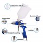IPOTOOLS Pistolet à Peinture HVLP H-827P - Professionnel Avec Godet 600 ML, Buse 1.4 mm + Jeu de Buse 2.0 mm Pour Carrosserie