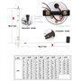 Rupse Jauge de Niveau de Carburant Compteur avec Capteur 52mm E-1/2-F Pointeur 12V Universel Capteur de Niveau d'huile pour Voit