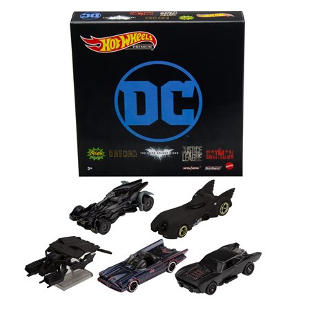 Hot Wheels Pack 5 véhicules Premium avec 5 Batmobiles Emblématiques dans Un Emballage Haut de Gamme