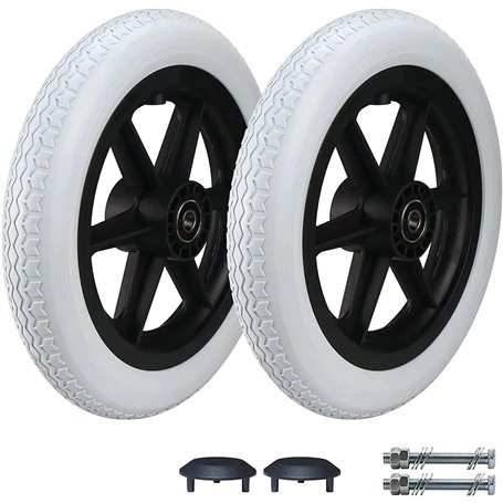 NLAVW 2PCS Ensemble de Roues arrière pour Fauteuil Roulant 12 Pouces