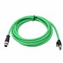 HangTon Câble réseau M12 4 broches D-code mâle vers RJ45 Ethernet Cat5e pour système de vision industrielle PoE automatisation h