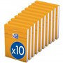 OXFORD Lot de 10 Bloc-Notes Orange A7 Petits Carreaux 5mm 80 Feuilles Agrafées Couverture Carte Enduite Orange
