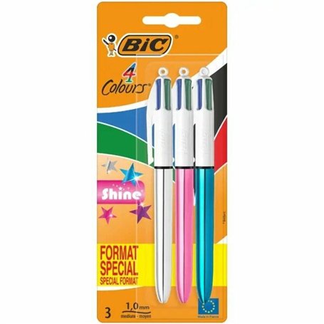 Ensemble de Stylos Bic 4 Colors Shine 9122751
