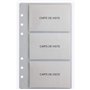 Exacompta - 18208E - Recharge Pochettes Cartes de Visite pour Organiseur Exatime 17 - Pochettes de 3 rangements - Transparentes