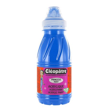 CLEOPATRE - PAM250-5 - Peinture Acrylique Princess Merit - Bleu primaire - Flacon 250 ml