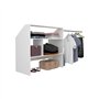 EINSACC Kit Dressing sous comble Artic EKIPA - Décor mélaminé Blanc - 1 penderie - L197 x P50 x H94 cm