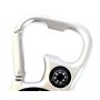 Klox Montre FOB Unisexe Visage Lumineux Vert Boussole Ouvre-Bouteille Analogique Mouvement à Quartz avec Clip Blanc argenté sur
