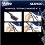Valeo Silencio Essuie-glace - VF960 - Un Kit d'Essuie-glaces Plats d'Origine de Haute performance, Visibilité Supérieure sur la 