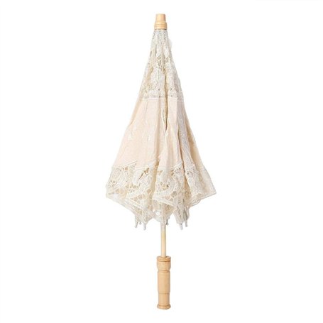Wincal Parapluie en Dentelle Pliant- Parasol Broderie Fleurs Dentelle Fait à la Main