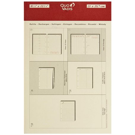 Quo Vadis - Recharge Organiseur - 2024-2025 - Timer 29 Notes - Semainier Notes - Français - 16 mois de septembre à décembre - 21