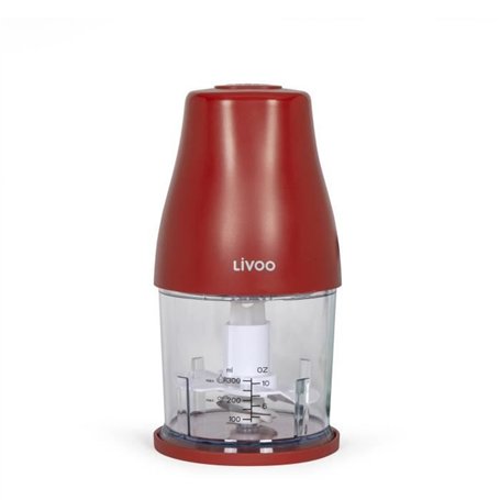 Hachoir - LIVOO - DOP244R - 400W - 1 vitesse et turbo - Bol gradué 300 ml - 2 lames acier inoxydable