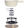 Service a fondue tradition - LIVOO - MEN426C - 2,6L - 6 personnes - Fonte émaillée - 6 fourchettes - Caquelon compatible tous fe