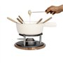 Service a fondue tradition - LIVOO - MEN426C - 2,6L - 6 personnes - Fonte émaillée - 6 fourchettes - Caquelon compatible tous fe
