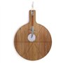 Set a pizza - LIVOO - MES158 - Bois acacia - 30 x 45 cm - 1 roulette a pizza - Poignée avec trou de suspension
