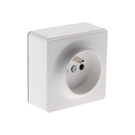 Prise simple 16A en saillie - Blanc - Vulco - Zenitech