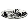 Service D'assiettes "palme" - Noir - 18 Pièces