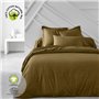Parure de lit - TODAY - 220 x 240 cm - Coton bio - Bronze - 2 taies d'oreillers incluses