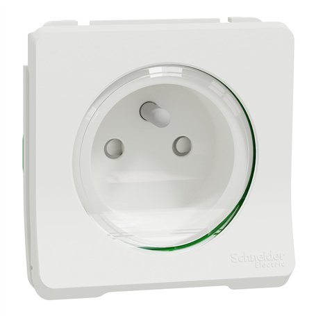 Schneider Electric - Mureva Styl - Prise courant 2P+T - composable - IP55 IK08 - connex auto - blanc - MUR39133