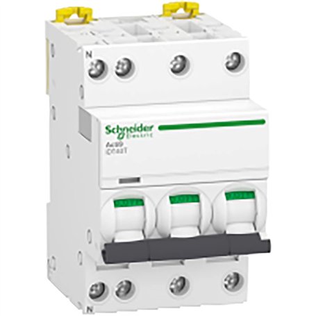 Schneider Electric - Acti9 iDT40T - disjoncteur modulaire - 3P+N - 32A - courbe C - 4500A/6kA - A9P22732
