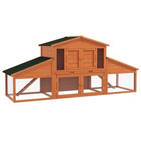 PawHut Clapier Cage à Lapins rongeurs XXL 2 étages 2 enclos tiroir déjection 2