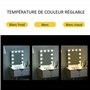 HOMCOM Miroir Maquillage Hollywood Lumineux LED intensité réglable pour Coiffeuse dim. 41L x 13P x 51H