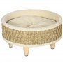 PawHut Panier Rond Chien lit pour Chien canapé pour Animaux sur Pieds Style Cosy Chic Grand Confort Coussin Moelleux intégré Ø 4