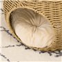 PawHut Niche pour Chat lit pour Chat Panier Chat masion de Chat en résine tresée Imitation rotin Coussin Doux Ø 40 x 30 cm Marro