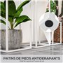 Outsunny Lot de 3 supports pour plantes tabouret à fleurs carré empilables, support pot de fleur en métal pour intérieur et exté