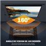 HOMCOM Écran vidéoprojecteur 120 Pouces, 16:9 4K HD écran de Projection motorisé et électrique, écran de Projection TV et Home c