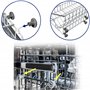Roues de lave-vaisselle universelles pour panier supérieur [Lot 8] Pièces de rechange compatible avec AEG Candy Electrolux Faure