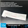 10 rouleaux, bobines cartes bancaire, papier thermique 57 x 40 x 12 mm pour terminal de paiement, calculatrice adapté pour ingen