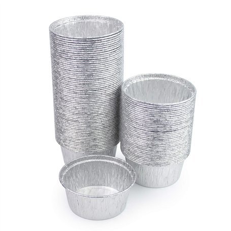 Miamex Lot de 100 Godets/Moules de Cuisson en Aluminium individuel pour Cupcakes