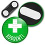 Badgmania Badge Magnétique 3.8cm Apprenti en Pharmacie Croix Fond Vert Identifiant Pharmacie