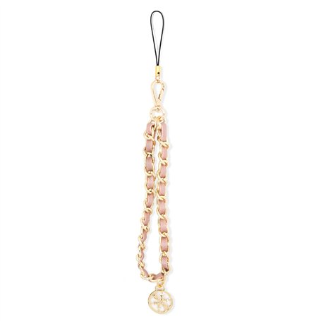 GUESS zawieszka GUSTSAS4P Bracelet de téléphone avec chaîne en métal rose 4G Charm