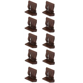 cyclingcolors 10x taquet étagère plastique marron tablette bois et verre meuble support fixation