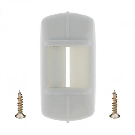 cyclingcolors Guide sangle largeur 12 à 15mm de volet roulant avec cache PVC gris clair fixation horizontale à visser entraxe 30