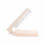 PLIC BEAUTY - Peigne Brosse à Cheveux Pliable- Accessoire de Beauté Compact et Pratique - Idéal pour le Voyage - Couleur Beige -