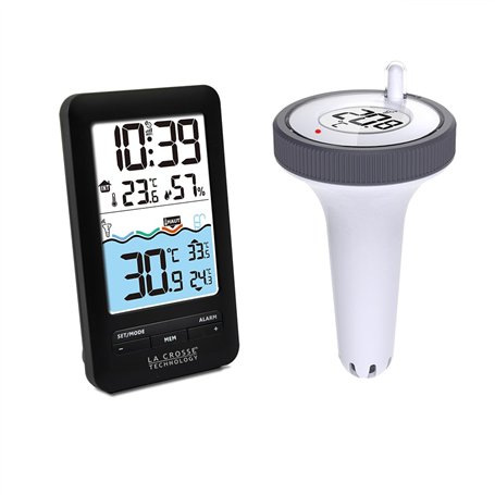 La Crosse Technology - WS6268 Station de température avec sonde piscine - Noir