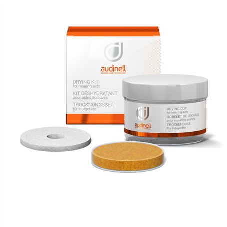 Audinell – Kit déshydratant comprenant 1 Gobelet de séchage et 1 Capsule déshydratante - pour Appareils Auditifs - Kit Déshydrat