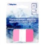 Marque-pages plastifiés repositionnables 40 feuilles 45 x 25mm (rose)
