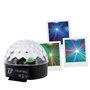 BoomToneDJ Color Ball Boule Disco 3 LED RGB 3W Multi Faisceaux Anneaux de couleurs