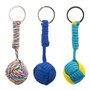 LOT DE 3 PORTE CLÉ TRESSÉE PARACORDE BOULE | PORTE CLÉ TRÈS PRATIQUE | IDÉAL SURVIE RANDONNÉE CAMPING | MARQUE 100% FRANÇAISE