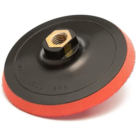 PARENCE.- Plateau de Ponçage 125mm M14 avec Adaptateur – Disque Support pour Meuleuse et Perceuse – Compatible Ponceuse Orbitale