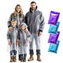 ZENO Poncho Pluie Imperméable Jetable - Pack Familial - Cape de Pluie Femme Homme - Poncho Enfant Transparent avec Capuche - Imp