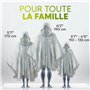 ZENO Poncho Pluie Imperméable Jetable - Pack Familial - Cape de Pluie Femme Homme - Poncho Enfant Transparent avec Capuche - Imp