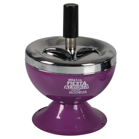 Cendrier tournant à bouton poussoir Violet