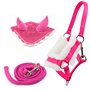 Hobby Horse Ensemble d'accessoires Licol moumoute Rose avec Longe et Bonnet Anti-Insectes Rose pour activité de Hobby Horsing.